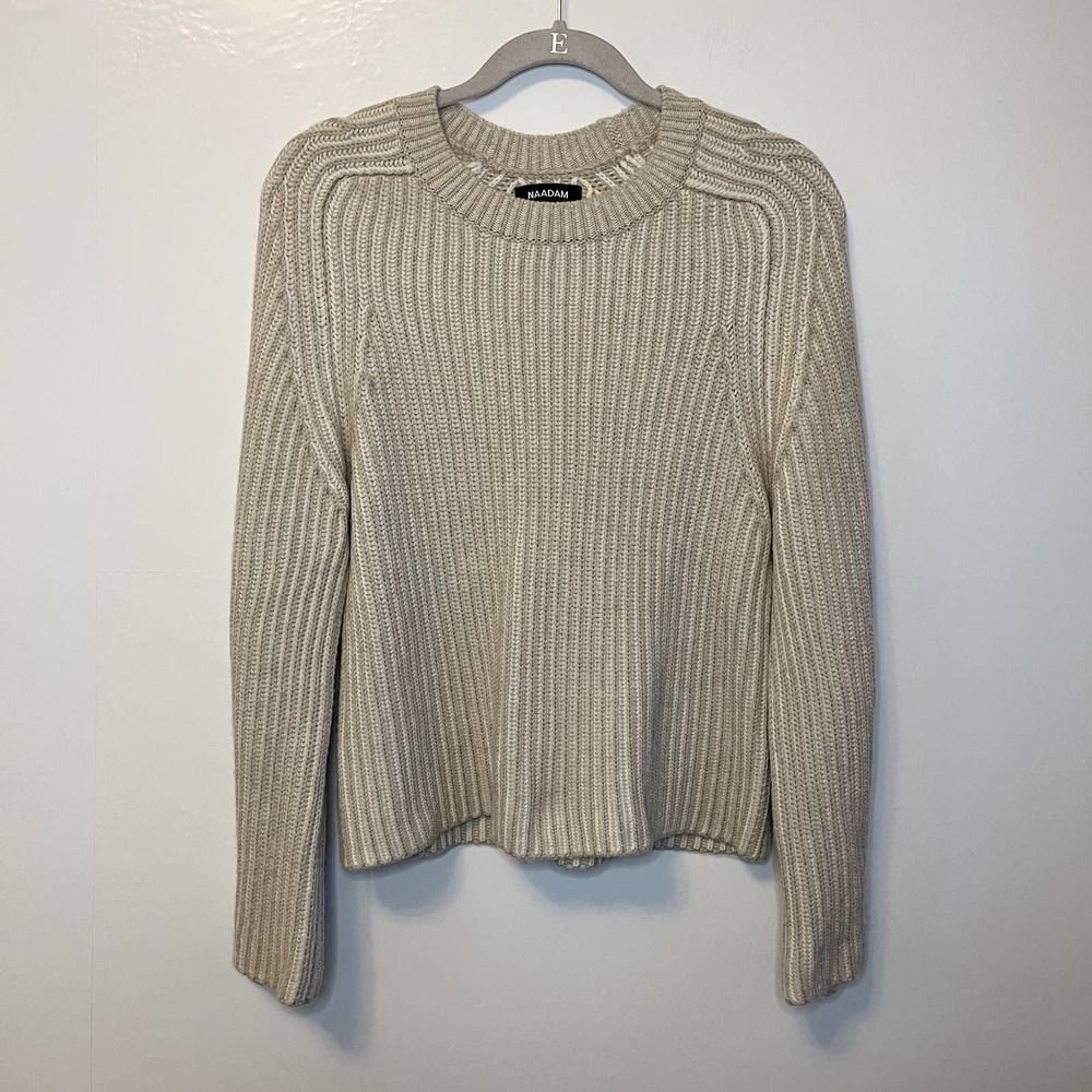 Naadam Cream Knit Pullover Sweater
